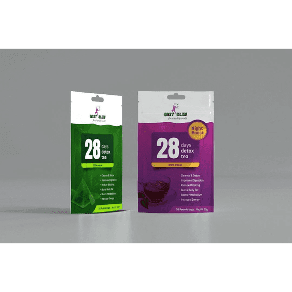 GRIT Daily Herbal Wellness Duo (2-Pack) | Morning & Night Tea Set for Digestive Comfort, Energy & Balance | Caffeine-Free Organic Blend