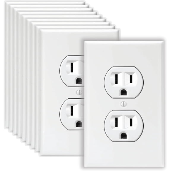 GRITKULTURE Pretend Electrical Outlet Decal Stickers 10 Pack- High-Resolution Hilariously Funny Joke Prank Power Outlet Decals, Wall Outlet Decal Gag Is Great For Office and Airport