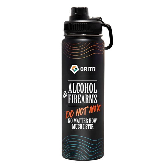 GRITR 24 oz Stainless Steel Vacuum Insulated Water Bottle, Do Not Mix Edition