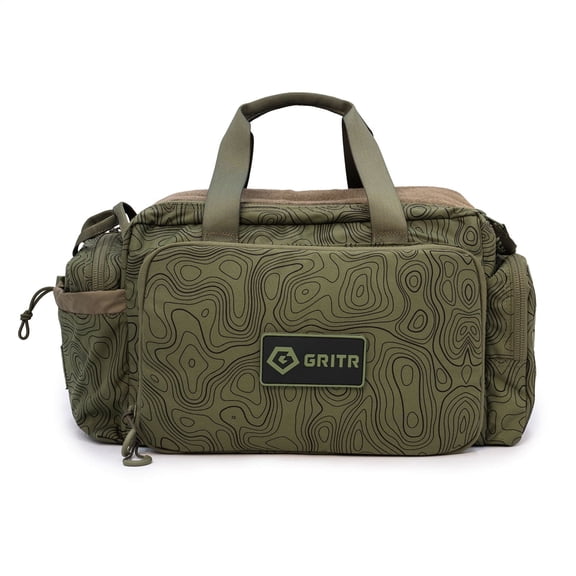 GRITR Duffle Bag for Hunting, Travel & Sports, Green Topography