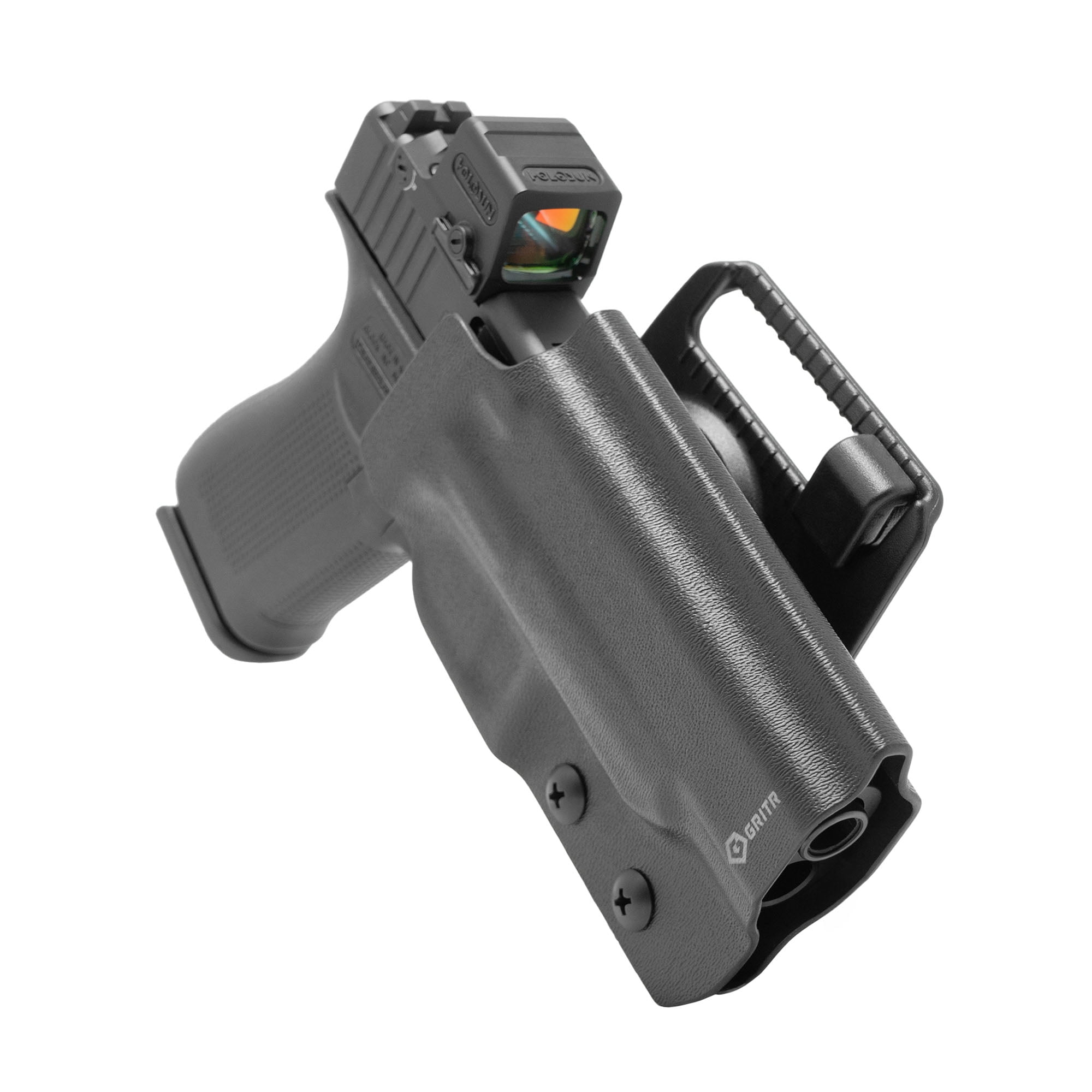 GRITR OWB Kydex Holster For Glock 43X - Optic Cut, Adjustable Retention, Fits Safariland QLS & G-Code