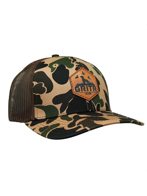 One Size Casual Trucker Hat w/ Curved Visor, Multicam-Brown