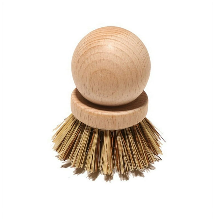 GRJIRAC Mini Cleaning Brush with Wood Handle Scrubber Oil Remover Cleaning  for Home Kitchen Pot Bowls Dishes Handheld Cleaner 