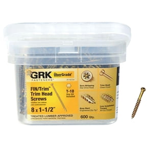 GRK 116724 #8 by 1-1/2-inch HandyPak Finish/Trim Screws, (600 per Pail)