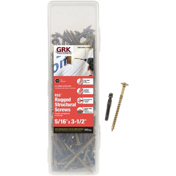 GRK 12223 5/16" x 3-1/2" RSS Rugged Structural Screws 100 Count