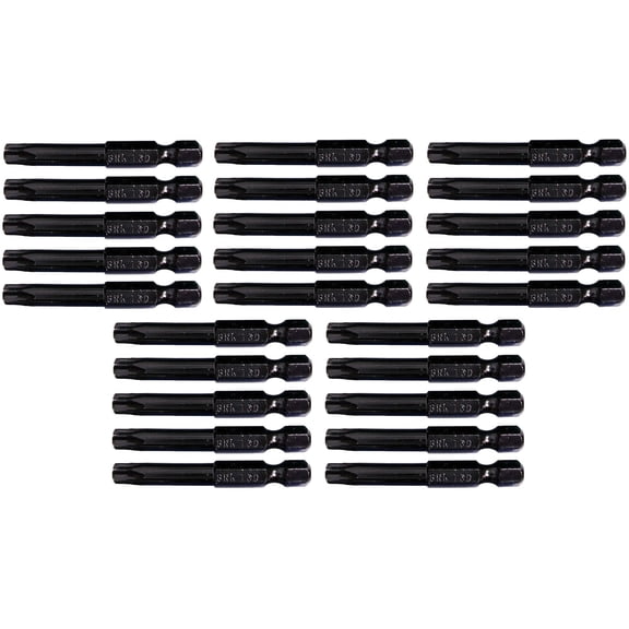 GRK T30 Driver Bit - 2-Inch Black, High Torque 30 Bit - 25 Count
