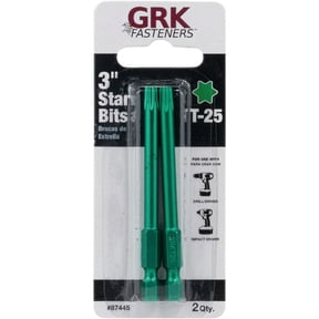 GRK CARD25-3 Carded T-25 3-Inch Bits, 2 Bits per Card, Green