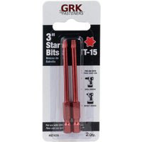 GRK CARD15-3 Carded T-15 3-Inch Bits, 2 Bits per Card, Red