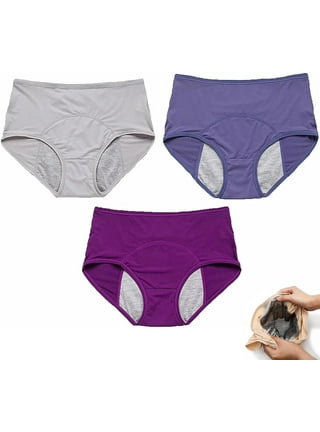 Guvpev 3 Pack Everdries Leakproof Ladies Underwear - Everdries Leakproof  Panties for Over 60#s Incontinence (B,M) 