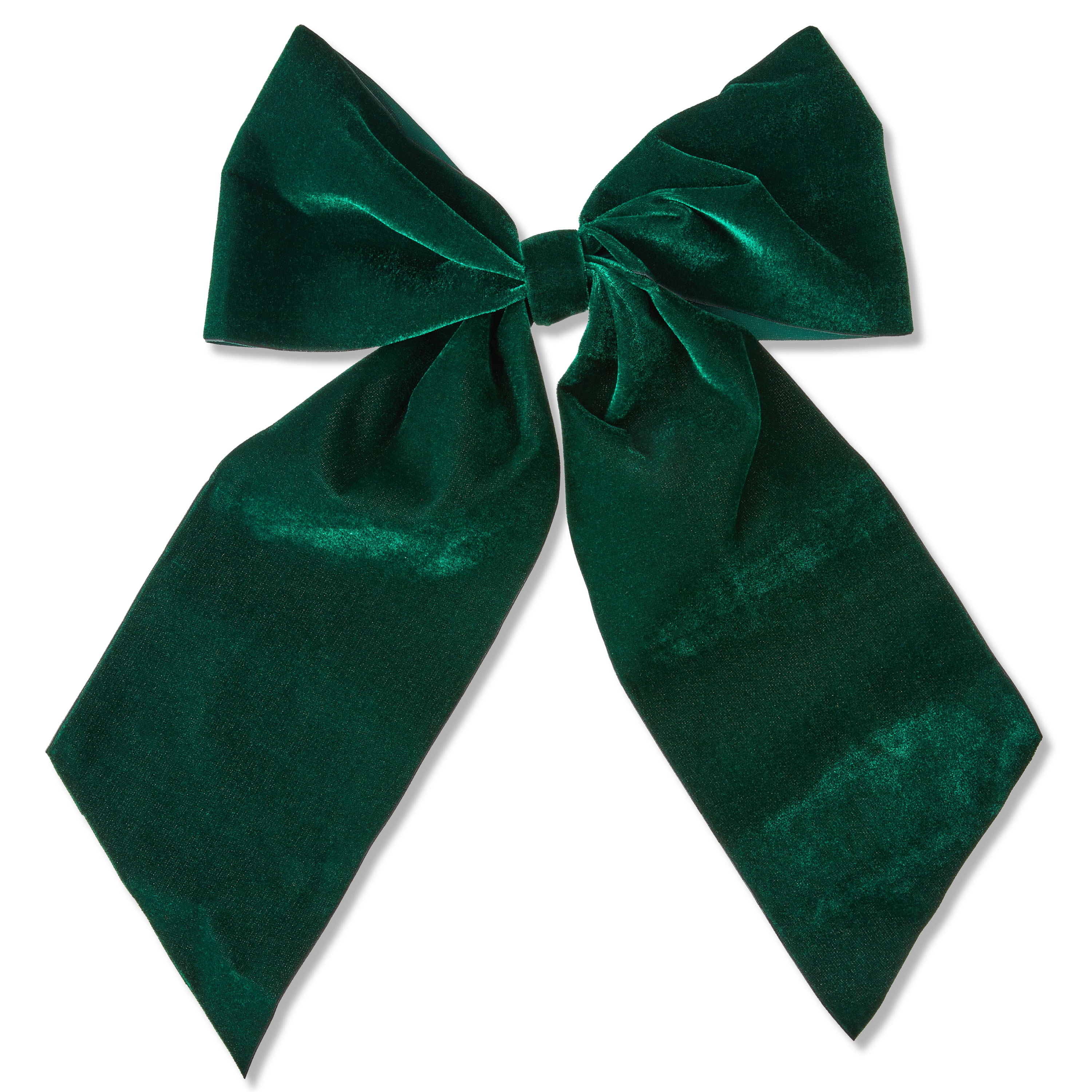 Green Velvet Christmas Tree Topper Bow, 20", by My Texas House