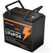 GRNOE 12V 100Ah Mini LiFePO4 Lithium Battery,15000+ Deep Cycles 1280Wh LiFePO4 Battery for RV, Marine/Trolling Motors, Solar System,Camping,Lawn Mowers,Home Backup Power,(100A Smart BMS)