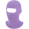 thumbnail image 1 of GRNSHTS 1-Hole Knitted Full Face Cover Adult Unisex Winter Warm Ski Balaclava for Outdoor Women Men (Purrple), 1 of 14