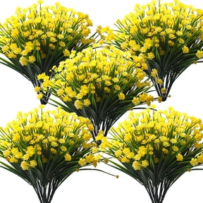 GRNSHTS 20 Bundles Artificial Daffodil Outdoors Flowers (Light Yellow-Daffodil)