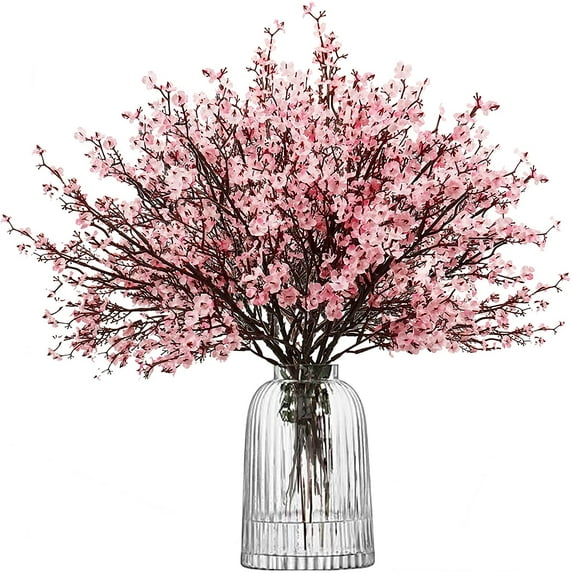 GRNSHTS 6 Pcs Babys Breath Artificial Flowers Bulk Fake Silk Flowers Real Touch Faux Gypsophila Bouquet for Home Outdoors Wedding Office Table Garden Party Bathroom Decor