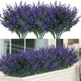 thumbnail image 1 of GRNSHTS 8 Bundles Artificial Lavender Flowers for Outdoor Decoration, UV Resistant Fake Shrubs Greenery Bushes House Office Garden Patio Indoor Outdoor Decor (Purple), 1 of 12