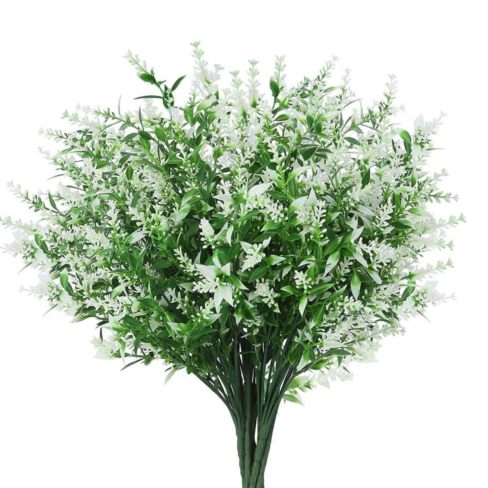 GRNSHTS 8 Bundles Artificial Lavender Flowers Outdoor Fake Flowers ,UV ...