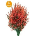 thumbnail image 1 of GRNSHTS 8 Bundles Outdoor Artificial Lavender Fake Flowers UV Resistant Shrubs, Faux Plastic Greenery for Indoor Outside Christmas decoration, 1 of 7