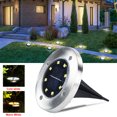 thumbnail image 1 of GRNSHTS 8 LED Solar Buried Lamp Waterproof Ground Lights Outdoor Garden Path Decoration Underground Lamp Sidewalk Lighting IP65 Floor Lamp (Warm White Light), 1 of 8