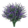 thumbnail image 1 of GRNSHTS 8pcs Artificial Flower Lavender Plastic Plants Leaves Green Eucalyptus Branch For Garden Vase Home Christmas Wedding Decoration Faux Fake Flowers (Purple), 1 of 8
