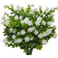 thumbnail image 1 of GRNSHTS Artificial Fake Flowers Boxwood,6 Bundles Faux Plants UV Resistant Greenery Shrubs,for Farmhouse Home Garden Patio Wedding and Indoor Outdoor Decor (White), 1 of 13