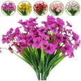 thumbnail image 1 of GRNSHTS Artificial Outdoor Flowers Violet 12 Bundles UV Resistant Fake Plastic Faux Greenery Plants for Wedding Home Garden Porch Decoration, 1 of 1