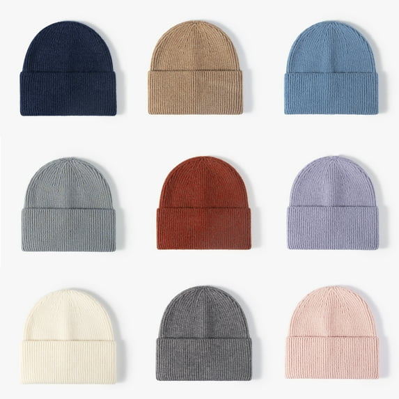 GRNSHTS Beanie Hat for Women Men Winter Hat Unisex Cuffed Beanies Knit Skull Cap Warm Ski Hats (Rust Red)