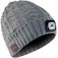 thumbnail image 1 of GRNSHTS Bluetooth 5.0 Beanie LED Hat , Musical Knitted Cap Wireless Headphone w/ Built-in Stereo Speakers & Mic, Men Women Winter Warm LED Hat, Ideal for Sport Running Skiing Hiking Cycling Camping, 1 of 15