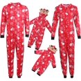 thumbnail image 1 of GRNSHTS Family Matching Christmas Pajamas Onesies Snowman Print Holiday Pjs One Piece Hooded Pajamas Jumpsuit Sleepwear (Baby,0-3 Months), 1 of 3