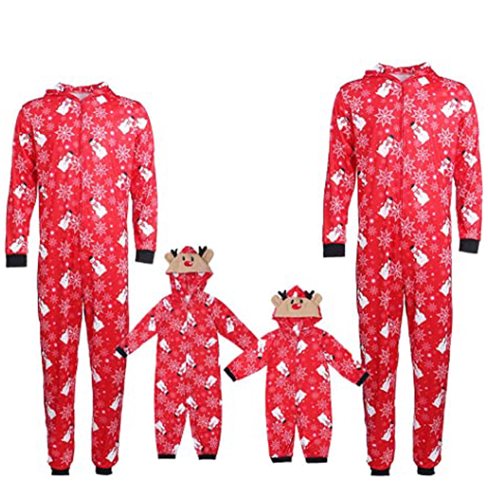 GRNSHTS Christmas Family Matching Pajamas Set Snowman Print Long Sleeve ...