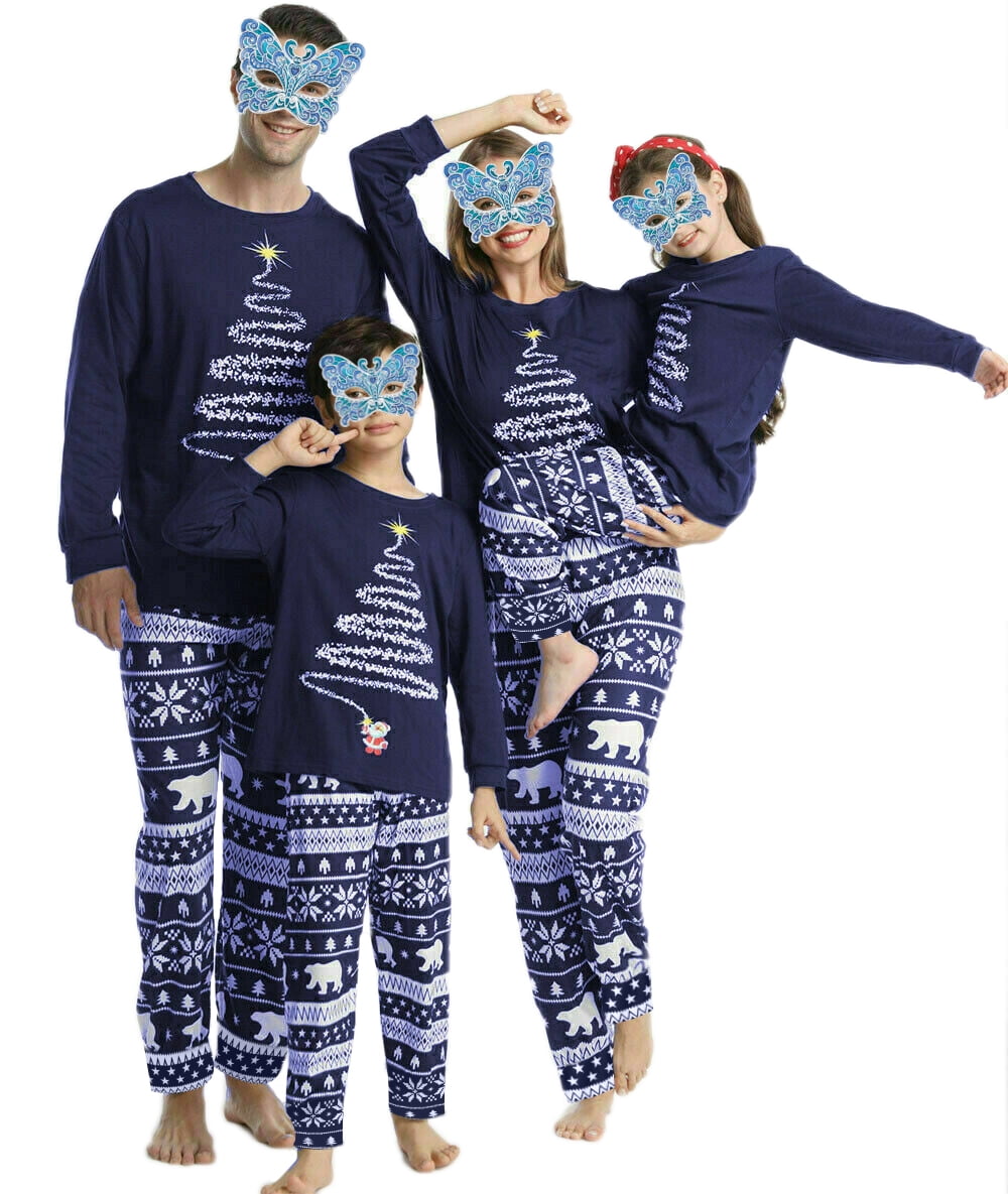 Family Christmas Pajamas Set Blue, Women's Size M Australia