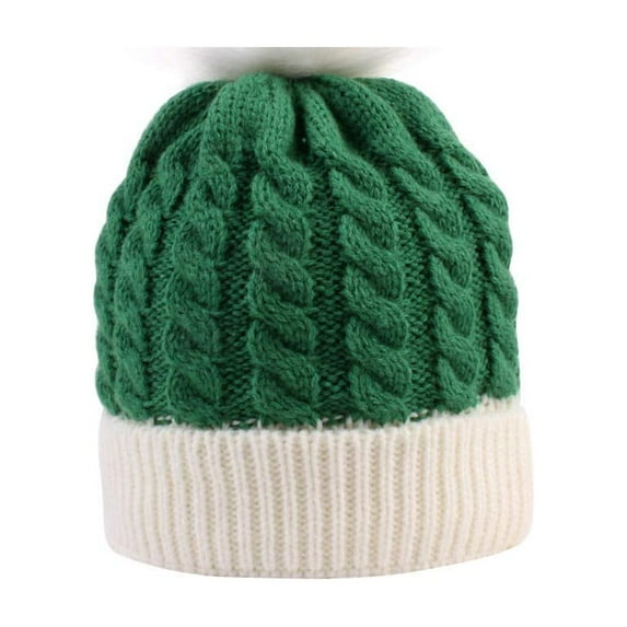 GRNSHTS Christmas Knitted Hat for Baby, Santa Hat for Kid Toddler Baby, Xmas Baby Knit Hat for Children, Soft Warm Baby Beanie Knit Hat Green,Age for 0-3 Years