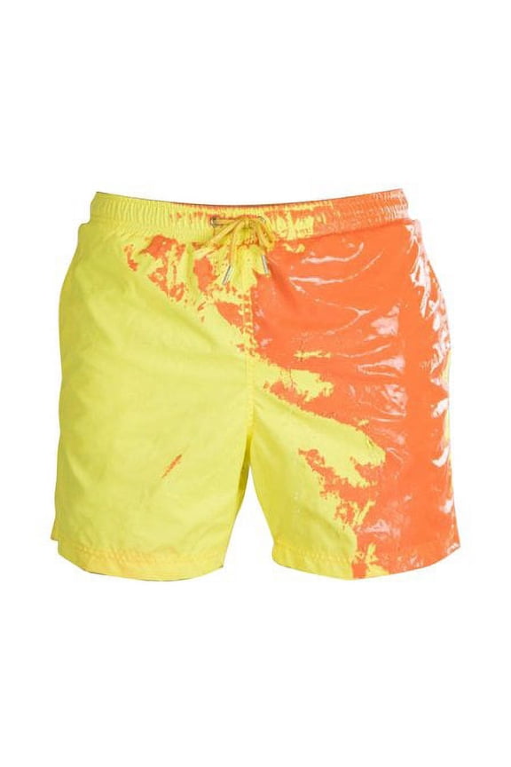Color Changing Swim Trunks Summer Beach Shorts Cool Quick Dry Board Shorts with Pockets for Men