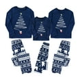 thumbnail image 1 of GRNSHTS Family Christmas Pajamas Matching Sets Blue Printed Xmas Holiday Sleepwear Jammies Long Sleeve PJs Outfits (Mom,S), 1 of 21