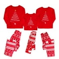 thumbnail image 1 of GRNSHTS Family Christmas Pajamas Matching Sets Red Printed Xmas Holiday Sleepwear Jammies Long Sleeve PJs Outfits (Kids,2T), 1 of 12
