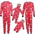 thumbnail image 1 of GRNSHTS Family Matching Christmas Pajamas Onesies Snowman Print Holiday Pjs One Piece Hooded Pajamas Jumpsuit Sleepwear (Kids,5T), 1 of 3