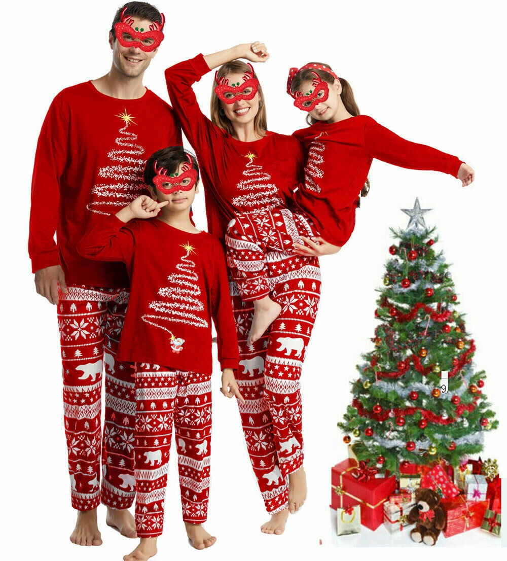 GRNSHTS Christmas Family Matching Pyjamas Xmas Snowflake Sleepwear