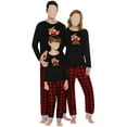 thumbnail image 1 of GRNSHTS Family Matching Christmas Pajamas Women Cotton Jammies Men Clothes Sleepwear Long Sleeve Pjs(Black-Women/XXL), 1 of 8