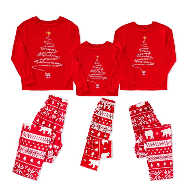 GRNSHTS Holiday Christmas Pajamas Family Matching Pjs Set Long Sleeve ...