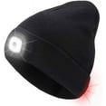 thumbnail image 1 of GRNSHTS LED Beanie Hat USB Rechargeable 8 LED Light Hat Winter Warm Knitted Beanie for Men and Women, Hand Free Front and Rear Lighting Headlamp Cap for Camping, Running, Cycling, Skiing (Black), 1 of 14