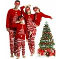 thumbnail image 1 of GRNSHTS Matching Family Pajamas Sets Christmas PJ's Letter Print Top and Plaid Pants Jammies Sleepwear (Red-Tree,Women L ), 1 of 8