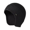 thumbnail image 1 of GRNSHTS Men Knit Cap Aviator Bomber Winter Warm Beanie Plain Hat Ear Flap Ski Skull Cap (Black), 1 of 7