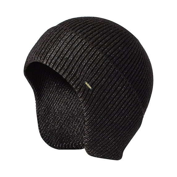 GRNSHTS Men Knit Cap Aviator Bomber Winter Warm Beanie Plain Hat Ear Flap Ski Skull Cap (Charcoal Grey)