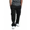 thumbnail image 1 of GRNSHTS Men's Jogger Heavy Weight Fleece Cargo Pocket Sweat Pants Casual Loose Trousers (Black,XL), 1 of 7
