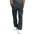 thumbnail image 1 of GRNSHTS Men's Jogger Heavy Weight Fleece Cargo Pocket Sweat Pants Casual Loose Trousers (Dark Gray,L), 1 of 7