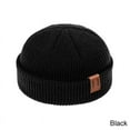 thumbnail image 1 of GRNSHTS Mens Mini Short Fisherman Beanie Hat Winter Ribbed Docker Warm Knitted Skull Cap (Black), 1 of 8