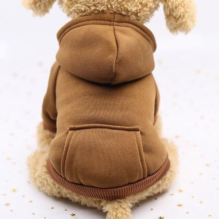 GRNSHTS Puppy Pet Hooded Sweatshirt Autumn Winter Two-legged Pocket Cat Dog Clothes