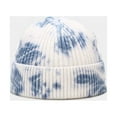thumbnail image 1 of GRNSHTS Tie Dye Wool Knit Cuff Short Fisherman Beanie for Men Women, Unisex Winter Warm Hip Hop Hats, 1 of 7