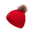 thumbnail image 1 of GRNSHTS Toddler Kids Boys Girls Winter Hats Warm Knitted Crochet Beanie Plain Pom Caps (Red), 1 of 4