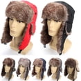 thumbnail image 1 of GRNSHTS Trapper Warm Russian Trooper Hat Winter Skiing Cap Unisex Women Men Windproof Outdoor White, 1 of 7