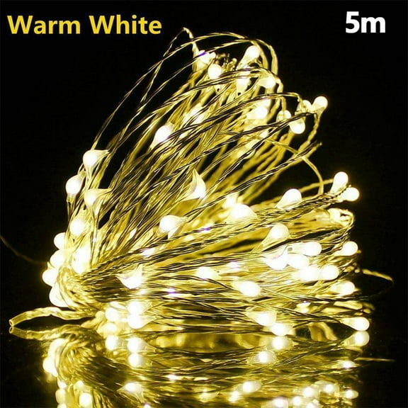 GRNSHTS USB Micro Wire Copper Fairy String Lights Waterproof for Christmas Home Party Decor